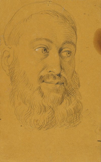 Porträtstudie zu Rudolf von Habsburg und der Priester von Johann Peter Krafft