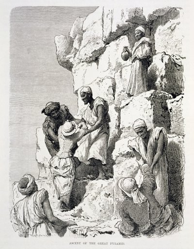 Aufstieg zur Großen Pyramide von Johann Rudolph the Elder Huber