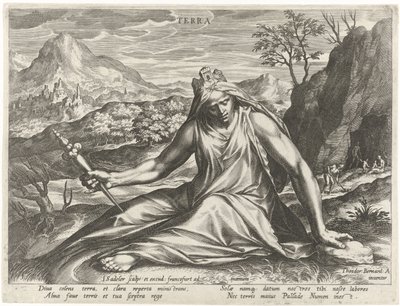 Erde personifiziert durch die Göttin Kybele von Johann Sadeler (I)