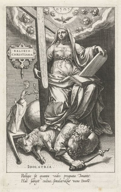 Christliche Religion besiegt Götzendienst von Johann Sadeler (I)