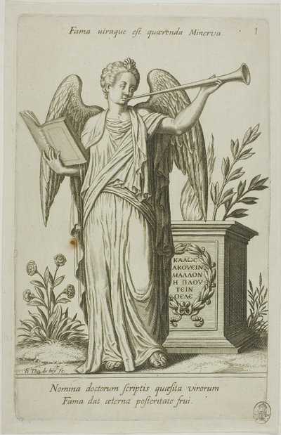 Ruhm, Tafel 1 aus Parnassus Biceps von Johann Theodor de Bry
