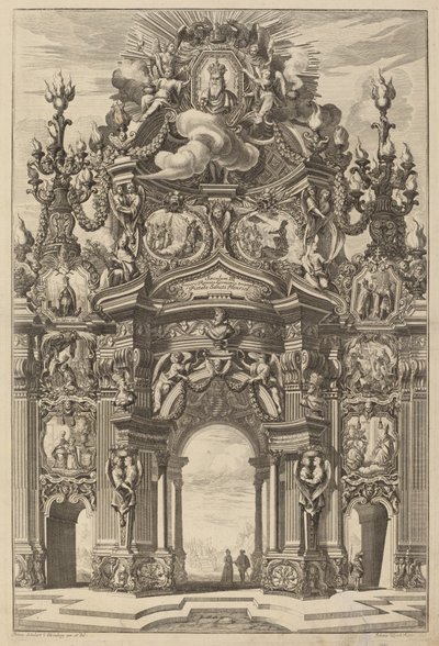 Triumphbogen für Heinrich II. von Johann Ulrich Kraus, after Peter Schubert von Ehrenberg