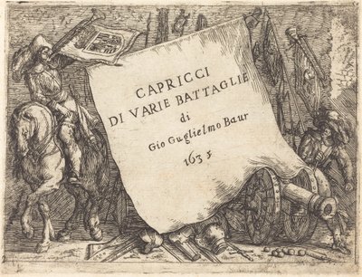 Capricci di varie battaglie (Titelseite) von Johann Wilhelm Baur