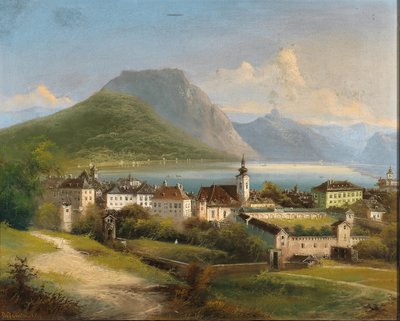 Blick auf Gmunden von Johann Wilhelm Jankowski