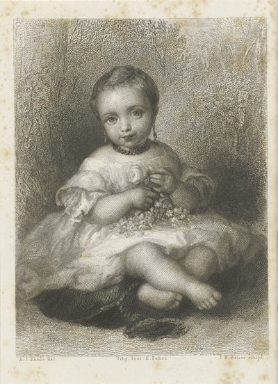 Porträt eines unbekannten Mädchens von Johann Wilhelm Kaiser (I)