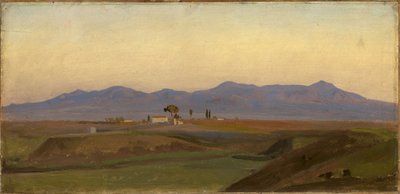 Blick aus der römischen Campagna auf die Sabinerberge von Johann Wilhelm Schirmer
