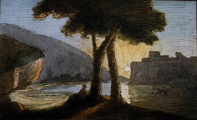 Sonnenuntergang über den römischen Ruinen. Anfang des 19. Jahrhunderts von Johann Wolfgang von Goethe