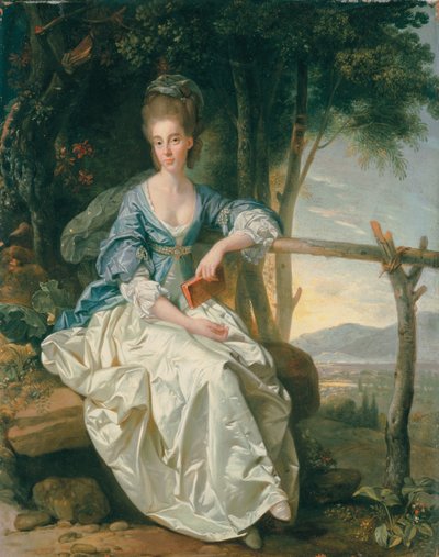 Porträt von Miss Matilda Clevland in einer toskanischen Landschaft von Johan Joseph Zoffany