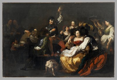 Gelage mit Soldaten und Prostituierten von Johann after Liss or Lis or von Lys
