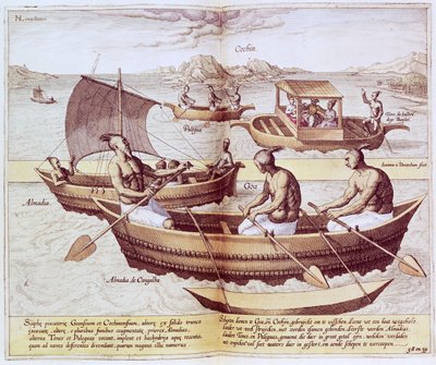 Boote in Goa, Illustration aus 