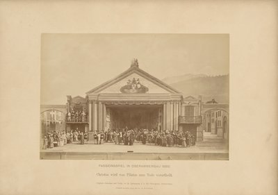 Passionsspiel von Ober-Ammergau - Christus wird von Pilatus zum Tode verurteilt von Johannes Bernhard
