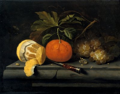 Früchte auf einem Steintisch, ca. 1653-1659 von Johannes Borman