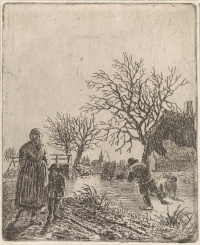 Landschaft mit Schlittschuhläufern von Johannes Christiaan Janson