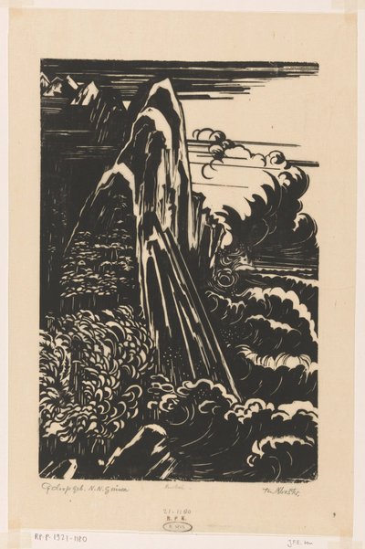 Cycloopgebirge, Niederländisch-Neuguinea von Johannes Frederik Engelbert ten Klooster (signed by artist)