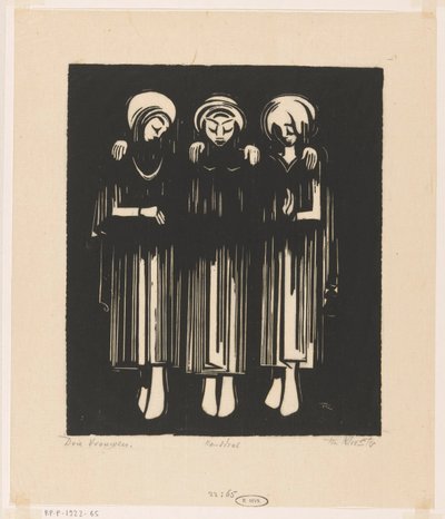 Drei Frauen von Johannes Frederik Engelbert ten Klooster (signed by artist)