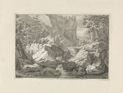 Ansicht eines Wasserfalls von Johannes Glauber