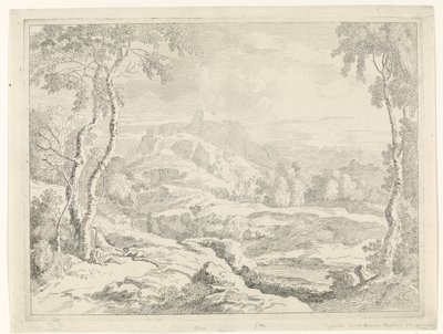Landschaft mit Hirten von Johannes Glauber