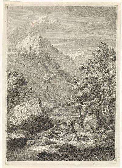 Schlucht mit einem breiten Wasserfall von Johannes Glauber