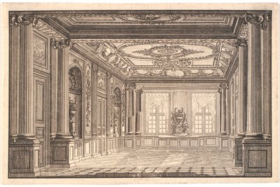 Speisesaal im Palast von Chr. VII in Amalienborg von Johannes Gottfred Bradt