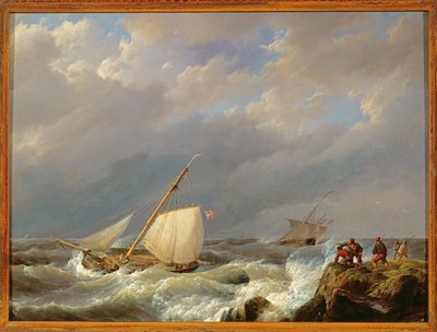 Schiffe an einer Lee-Küste bei Sturm, 1844 von Johannes Hermann Barend Koekkoek