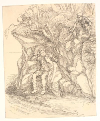 Illustration zu Alfred Tennysons "Enoch Arden" von Johannes Holbek