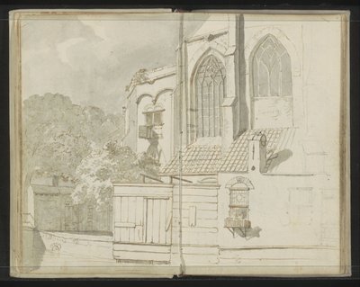 Rückseite der Nieuwe Kerk in Delft von Johannes Huibert Prins