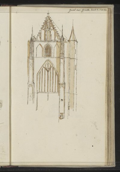 Fassade der Grote Kerk in Haarlem von Johannes Huibert Prins