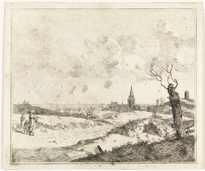 Ansicht eines Dorfes am Meer von Johannes Huibert Prins