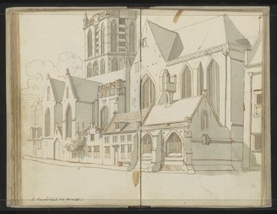 Rechte Fassade der Jacobikirche in Utrecht von Johannes Huibert Prins