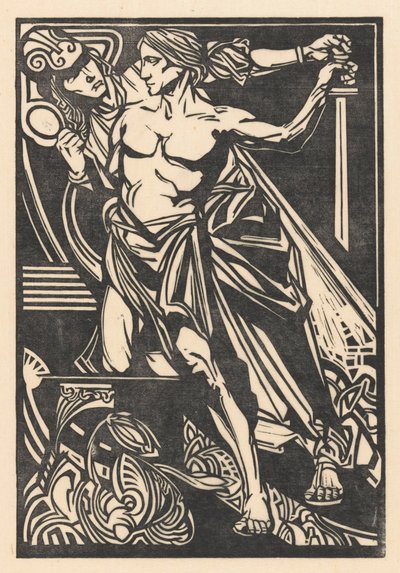 Mann und Frau mit Schwert und Spiegel von Johannes Josephus Aarts