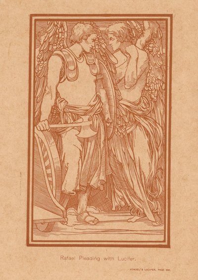 Rafael versucht, Luzifer zur Vernunft zu bringen von Johannes Josephus Aarts