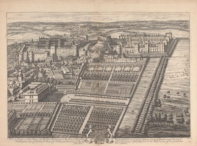 Ein Ausblick auf das Haus in Windsor, das seiner Gnaden Charles Beauclerck gehört von Johannes Kip