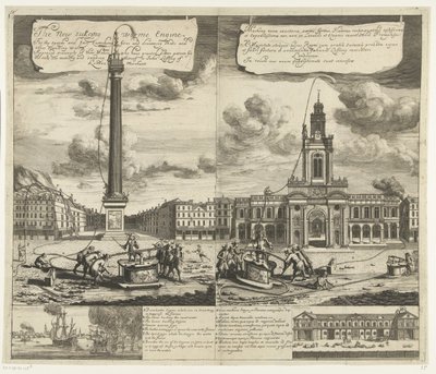 Verwendung der Schlauchfeuerspritzen in London, ca. 1690-1700 von Johannes Kip