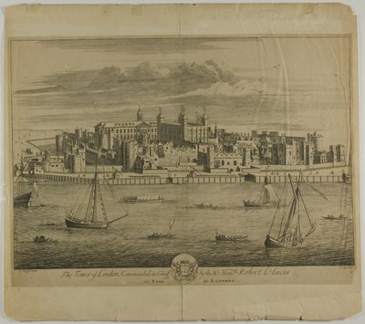 Der Tower von London, Platte fünf aus Britannia Illustrata von Johannes Kip