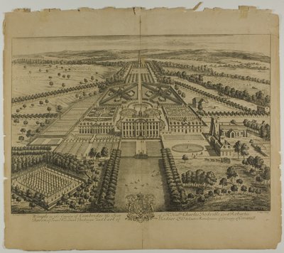 Wimple in der Grafschaft Cambridge, Tafel 32 aus Britannia Illustrata von Johannes Kip