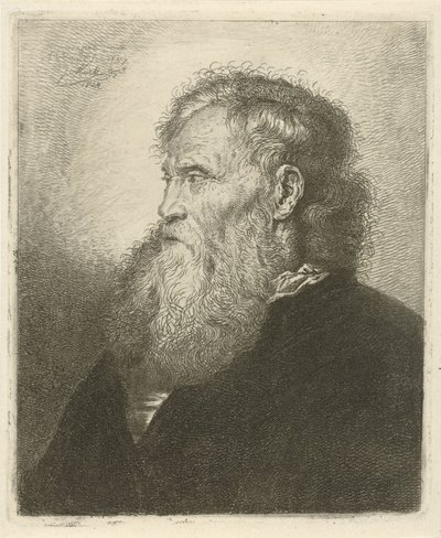 Porträt eines alten Mannes mit Bart von Johannes Mock