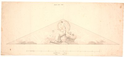 Aurora. Entwurf für ein Giebelrelief am Harsdorff-Palais, Kgs. Nytorv von Johannes Wiedewelt