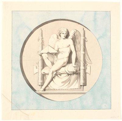 Der Genius der Gerechtigkeit. Zeichnung für das Marmorrelief auf der Freiheitsstatue von Johannes Wiedewelt