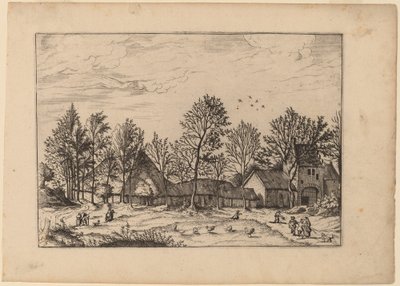 Bauernhof mit Tor von Johannes and Lucas van Doetechum after Master of the Small Landscapes