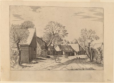 Bauernhöfe und Schuppen von Johannes and Lucas van Doetechum after Master of the Small Landscapes