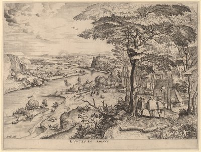 Euntes in Emaus (Die Pilger nach Emmaus) von Johannes and Lucas van Doetechum after Pieter Bruegel the Elder