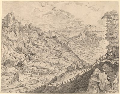 Große Alpenlandschaft von Johannes and Lucas van Doetechum after Pieter Bruegel the Elder