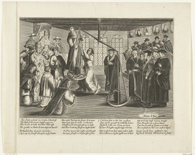 Das Wiegen der Bibel, 1660 von Johannes de Ram