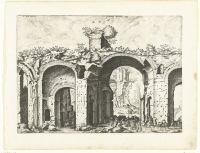 Zweites Gesicht auf die Thermen von Diokletian von Johannes of Lucas van Doetechum (attributed to)