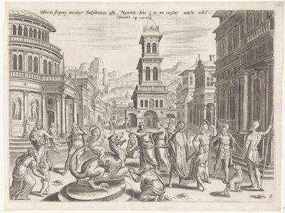 Daniel und der Drache von Johannes of Lucas van Doetechum
