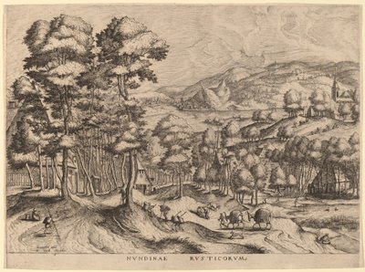 Rustikaler Markt von Johannes van Doetechum the Elder and Lucas
