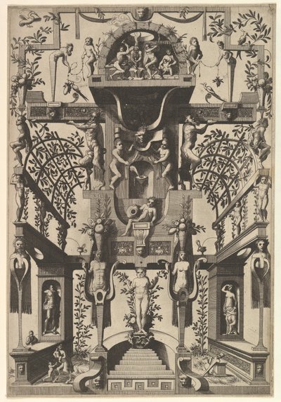 Moderne Groteske Dekoration, 1557 von Johannes van Doetecum I