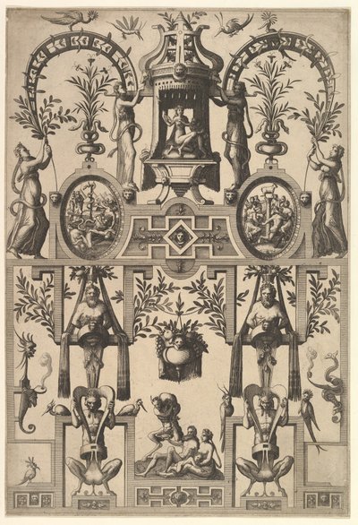 Modernes Grotesk mit Bandwerk, 1557 von Johannes van Doetecum I