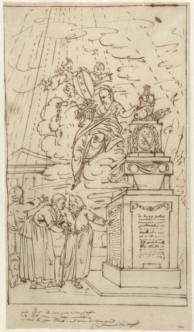 Figuren bei einem Grabdenkmal von Johannes van Dregt