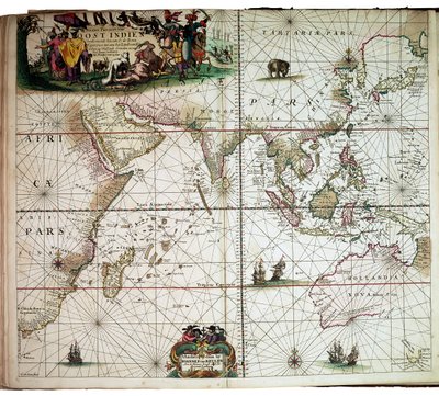 Eine Karte gebunden in Van Keulens 